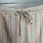 Coldwater Creek 100% Linen Striped Pull On Pants, Sz Medium Photo 2