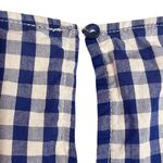 Chelsea & Theodore Gingham Blue White Floral Cotton Embroidered Dress Women's XL Photo 4