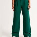 Abercrombie & Fitch NWOT Curve Love Green Sloane Wide Leg Tailored Pant 37 Photo 2