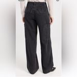 Vince  Washed Black Cargo Utility Denim Wide Leg Jean Pants Photo 1