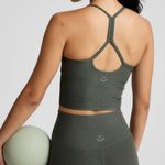 Beyond Yoga Spacedye Slim Racerback Cropped Tank Dusty Forest Heather Size Small Photo 9