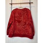 Vintage Aurora Ruffolo Christian Ruperto Red Sequin Button Cardigan Party Sz XL Photo 1
