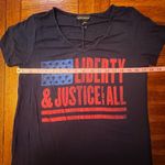 Rock & Republic  Liberty & Justice For All American Flag Shirt Medium Photo 4