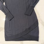 Athleta Criss Cross Long Sleeve Sweatshirt Mini Dress Women’s Small Black Modal Photo 1