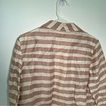 Loft  Open Lightweight Blazer Beige Cream Stripes Photo 8