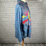 Sandy Starkman Spirit by Denim Embroidered Patchwork Shacket Jacket 2X Women's Photo 2