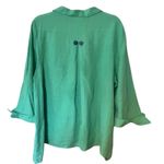 Habitat Tunic Top Green 100% Linen Preshrunk USA XL Minimalist Casual Coastal Photo 5