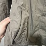 LL Bean Winter Warmer Jacket Womens medium Fleece Lined Hooded Tan 271136 Photo 3