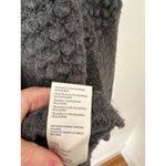 Free People Textured Mock Neck Sweater Charcoal Grey Chunky Knit Pullover Size L Photo 2