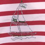 Alfred Dunner Size 18 Stripe w/ Sailboat Embellishment Snap Button Knit Jacket Photo 5