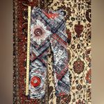 St. John Women’s  Retro Artsy Americana Red White Navy Stretch Jeans Size 4 Photo 1