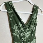 ASOS  Dress Green Floral bustier Drop Waist Wedding Cocktail Body Con 2 Feminine Photo 3