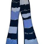 Retro 70’s vibe patchwork look high rise stretchy flared leg jeans! New! Blue Size undefined Photo 0