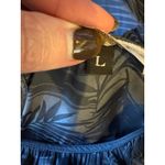 Pookie & Sebastian Shirt Women Large Blue Floral Ruffle Trim Blouse Tropical Photo 10