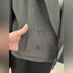 Ann Taylor Gray Crop Blazer Double Breasted Small Pockets Sz 8. Thick Material. Photo 4