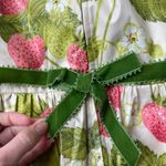 Thrilling 70s maxi dress botanical strawberry print near deadstock condition Size 4 Photo 4