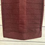 French Connection Danni Burgundy Metallic Bandage Mini Dress Photo 5