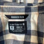 Carhartt Women's Rugged Flex Pink Cream Long Sleeve Button Front Shirt Size M Photo 3