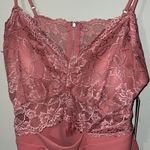 FADED ROSE size XL pink lace bodysuit front opening concert wear boudoir shoot Photo 3