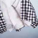 Eliza J  Black and White Gingham Shirt Dress with Barbie Pink Bow Photo 6