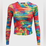 NWT SER.O.YA Janey Multicolor Top Size XS Abstract Palm SER. O. YA Pink Photo 1