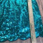 90's Niteline‎ Sequin Turquoise Hoco Mini Dress Vintage 4 Green Photo 7