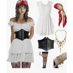 Pirate Costume Sexy Women's Pirate Romper Dress + Accessories Med Photo 1
