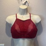Xhilaration  Burgundy Red Lace High Neck Bikini Halter Top Medium Photo 1