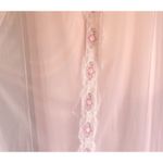 Vintage Pink Chiffon Lace Long Nightgown Sheer Barbie Cottage Large 60's Photo 4