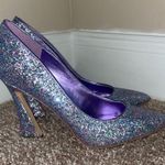 Nine West  Tatiana Pumps Purple Glitter Heels‎ Size 8 Photo 2