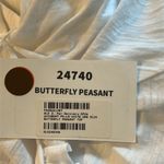 Goldie NWT  Lewinter Butterfly Peasant Ruffle Sleeve White 100% Cotton Tee Small Photo 7