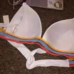 Hula Honey White And Striped Bikini Top Photo 3