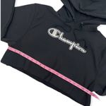 Champion Black Reverse Weave Embroidered Cropped Hoodie Sweatshirt Photo 6