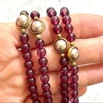 Avon Purple beaded faux Pearl long necklace Photo 3