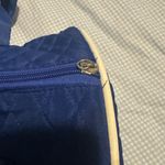 Blue Quilted Duffle Bag with Polka Dot Bows Photo 6