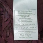 Laura Ashley Burgundy Floral Sleeveless Maxi Dress Silk Blend V Neck Size 4 Photo 5