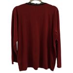 Dress Barn Dark Red Sweater with Bead and Sequin Velvet V-Neckline Size 18/20 Photo 2