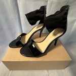 Marc Fisher  Smores Black Patent Leather Sexy Stiletto Heels Size 7.5M Photo 0