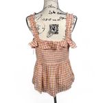 Old Navy  Ruffled Smocked Bodice Plaid Sleeveless Top Shirt for Women Large Photo 7