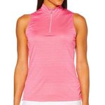 PGA Tour Apparel Women's Sleeveless Tonal Stripe Mock Top Size M Photo 0