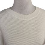 Athleta  White Rest Day Asymmetrical Crew Knit Sweater Size Small Photo 1