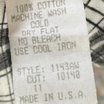 Vintage 90s Plaid Tartan Pleated Mini Skirt Cotton Knit White Black Womens 10/12 Photo 6