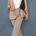 Pretty Little Thing Camel Basic Turn Up Sleeve Blazer Photo 2