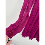 Free People  Tatiana Purple Beaded Long Sleeve Swing Mini Dress Women's Size 0 Photo 5