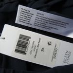 Eileen Fisher NWT Straight Crop in Midnight Silk Georgette Crepe Pull-on Pant 3X Photo 4