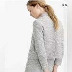 J.Crew  Black White Tweed Zip Up Collared Suit Jacket Blazer E8496 Size 00 Photo 2