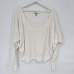 Free People  Santa Clara V-Neck Thermal‎ Soft White Sz Small Photo 1