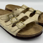 Birkenstock Betula Arizona Women Gold Snakeskin Sandal Slide Size 41 US L 10 Photo 0
