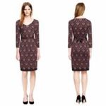 Tory Burch  Silk Jersey Long Sleeve Paisley Print Sheath Dress Medium Photo 1