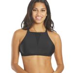 prAna Women's Black Regan High Neck Bikini Top with Mesh Detail Size Small Photo 2